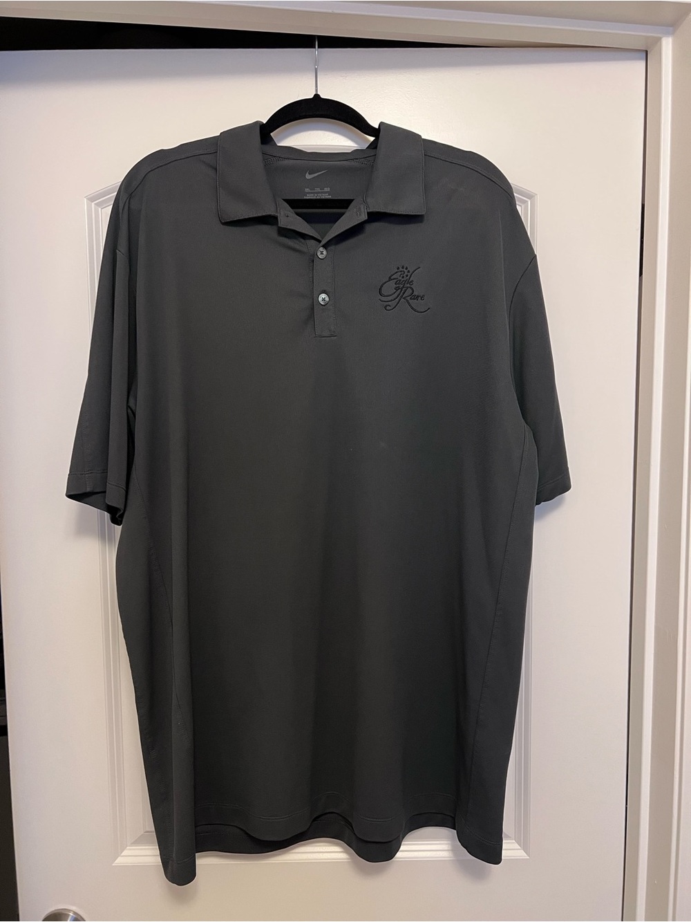 Nike Men’s Charcoal Gray Polo with Embroidered Crest